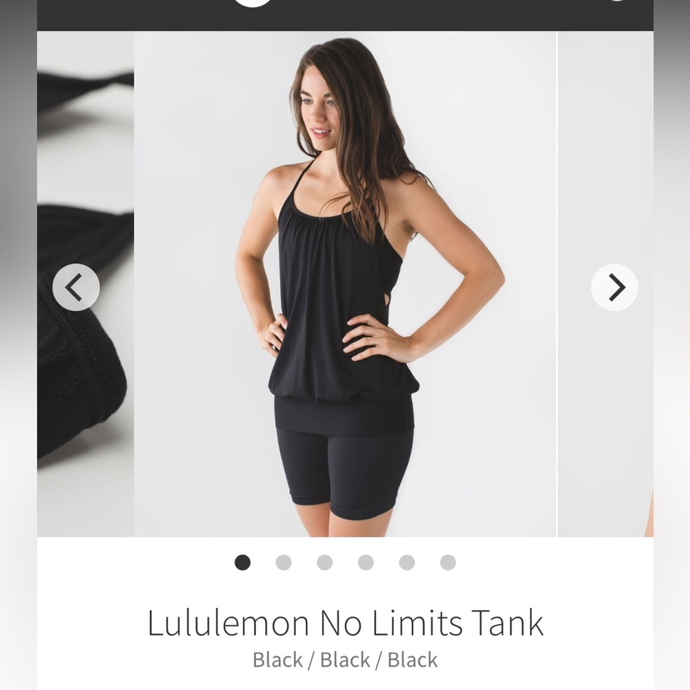Lululemon No Limits Tank in Black (6) EUC